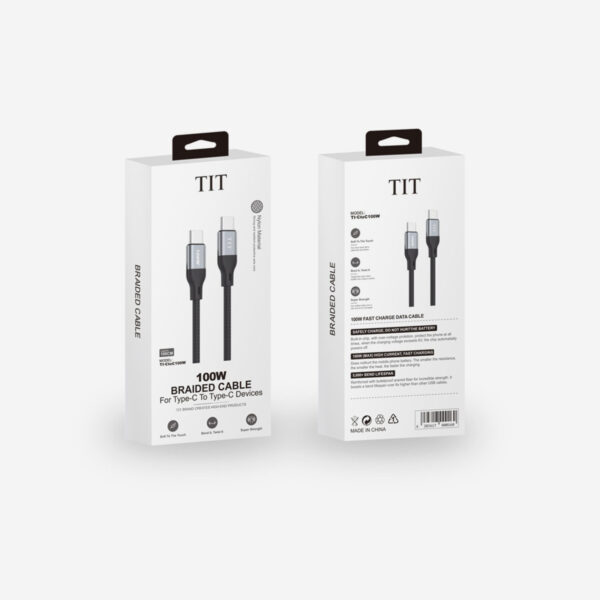 TIT Super Fast Charging Cable Model (TI-Ctoc100w)