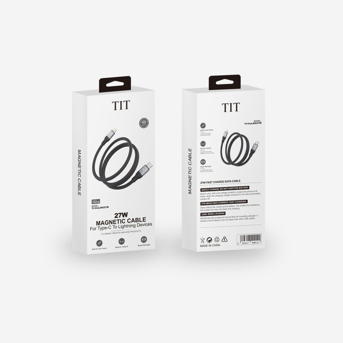 TIT 27W Fast Charging Cable Model (TI-CtoLMG27W)