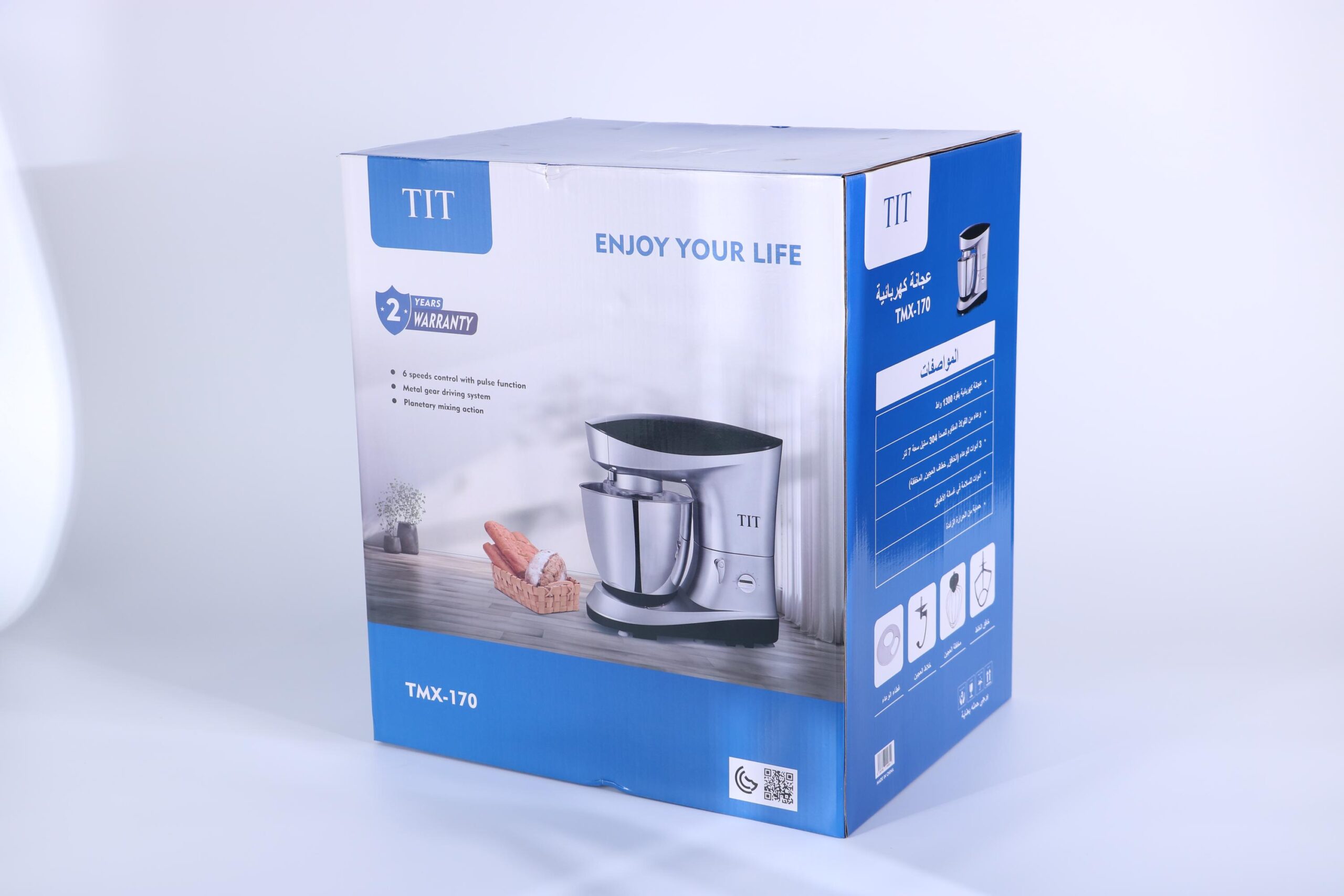 TIT Stand Mixer 1300watts Silver body TMX-170 - Image 2