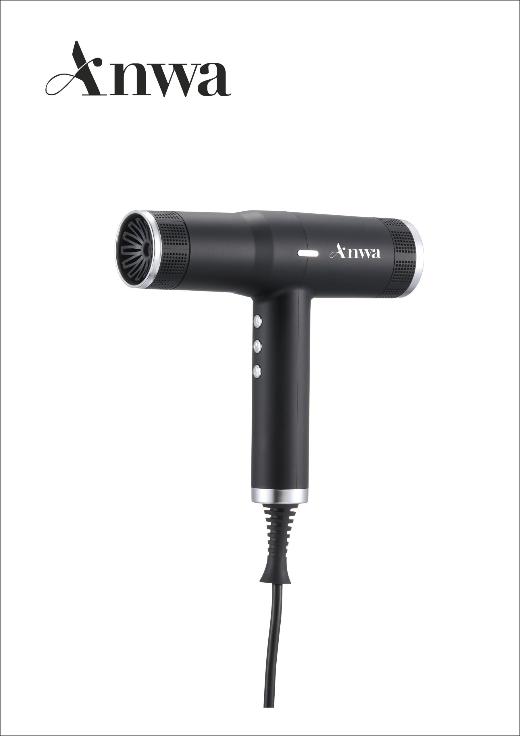 مجفف شعر Anwa احترافي 1800W بتقنية الأيونات – HR-3300N